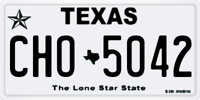 TX license plate CHO5042