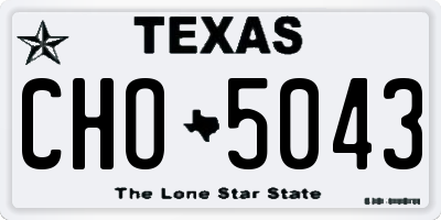 TX license plate CHO5043
