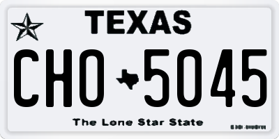 TX license plate CHO5045