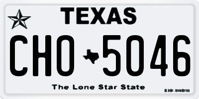 TX license plate CHO5046