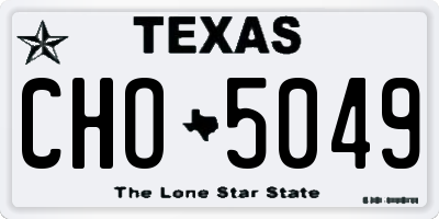 TX license plate CHO5049