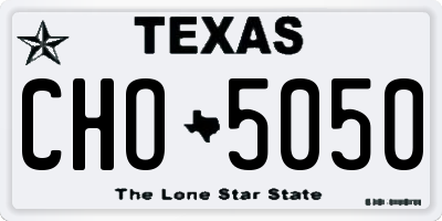 TX license plate CHO5050