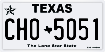 TX license plate CHO5051