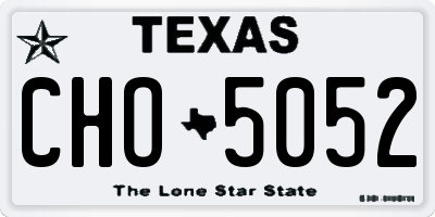 TX license plate CHO5052