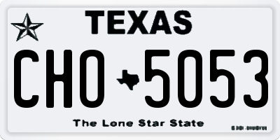 TX license plate CHO5053