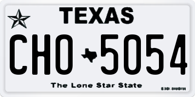TX license plate CHO5054