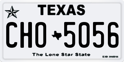 TX license plate CHO5056