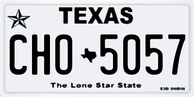 TX license plate CHO5057