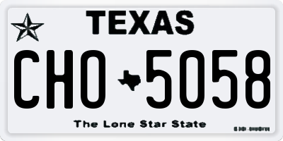 TX license plate CHO5058
