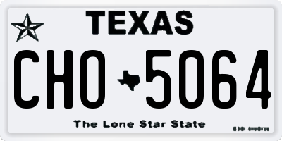 TX license plate CHO5064