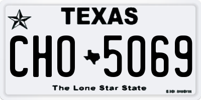TX license plate CHO5069