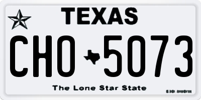 TX license plate CHO5073