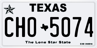 TX license plate CHO5074