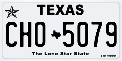 TX license plate CHO5079