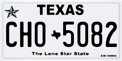 TX license plate CHO5082