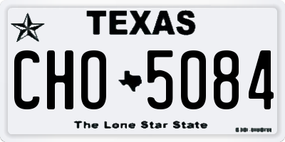 TX license plate CHO5084