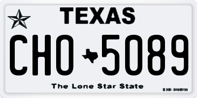 TX license plate CHO5089