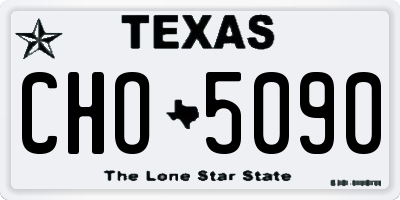 TX license plate CHO5090