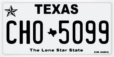 TX license plate CHO5099