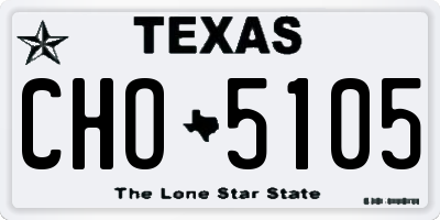 TX license plate CHO5105