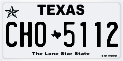 TX license plate CHO5112