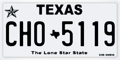TX license plate CHO5119