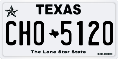 TX license plate CHO5120