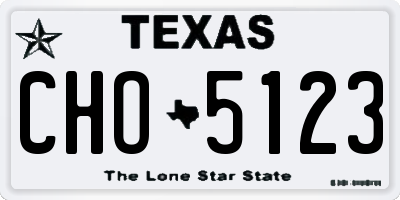 TX license plate CHO5123