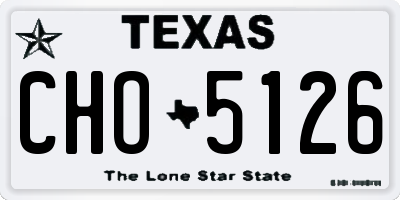 TX license plate CHO5126
