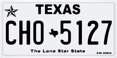 TX license plate CHO5127