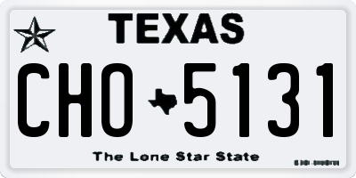 TX license plate CHO5131