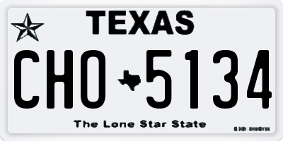 TX license plate CHO5134