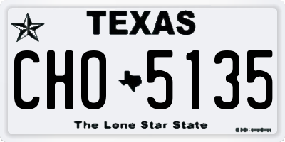 TX license plate CHO5135