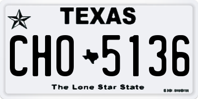 TX license plate CHO5136