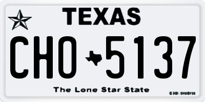 TX license plate CHO5137
