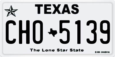 TX license plate CHO5139