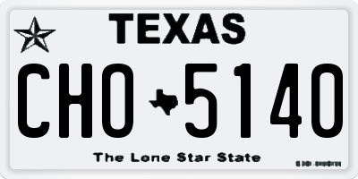 TX license plate CHO5140