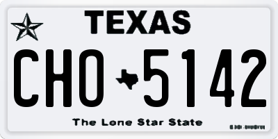 TX license plate CHO5142
