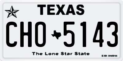 TX license plate CHO5143