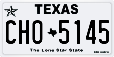 TX license plate CHO5145