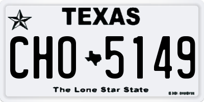 TX license plate CHO5149