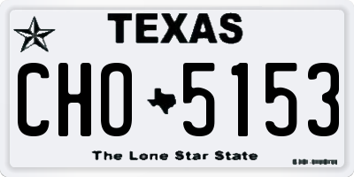TX license plate CHO5153