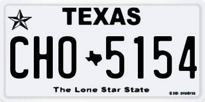 TX license plate CHO5154