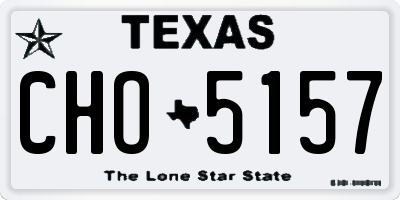 TX license plate CHO5157