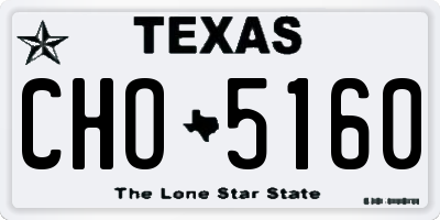TX license plate CHO5160