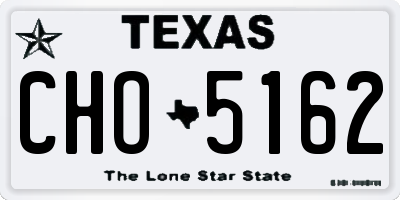 TX license plate CHO5162