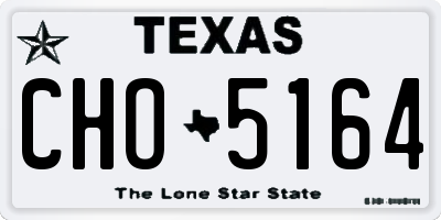 TX license plate CHO5164