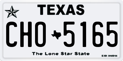 TX license plate CHO5165