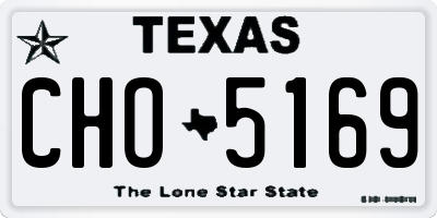 TX license plate CHO5169