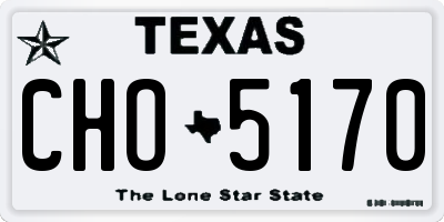 TX license plate CHO5170